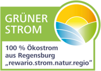 Grüner Strom-Siegel: zertifizierter Ökostrom 'rewario.strom.natur.regio'