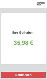 Wurde mit der RVV-Prepaidkarte bezahlt, kann das aktuelle Restguthaben abgefragt werden. 